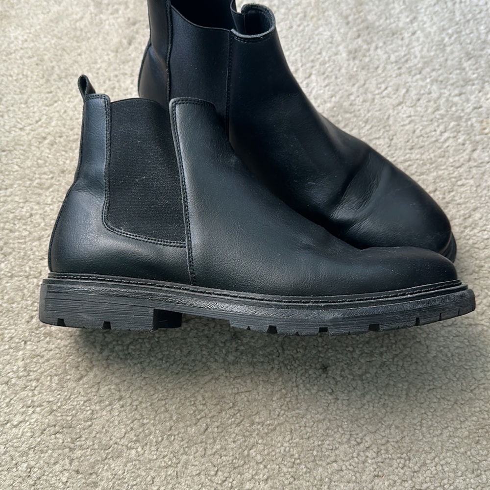 Nae Vegan Leather Black Chelsea Boots